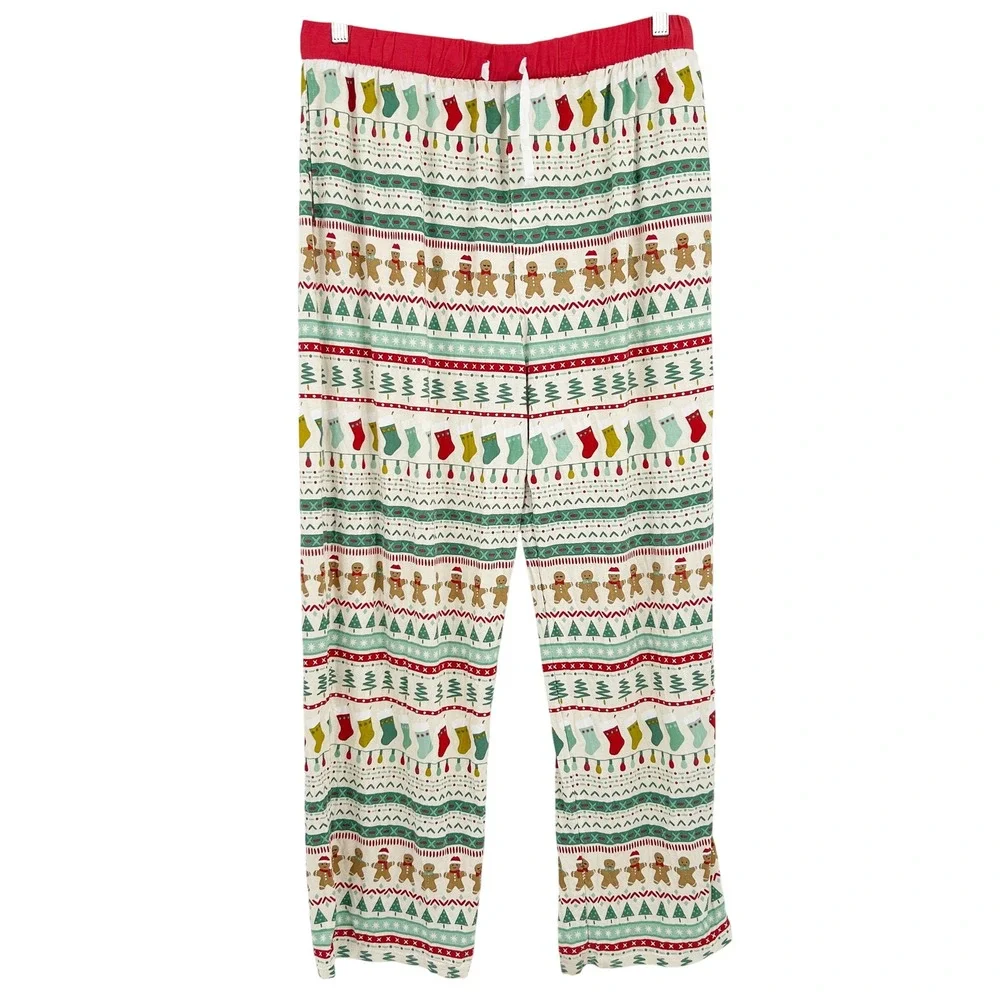 Little Sleepies Mens Christmas Festive Fair Isle Bamboo Pajama Pants Size XXL‎